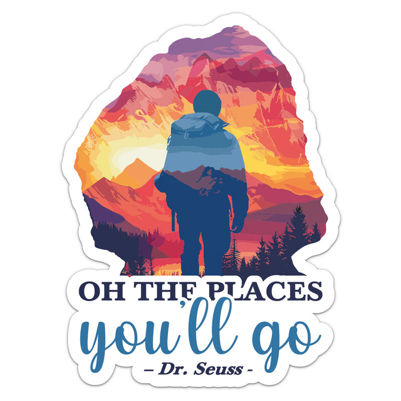Oh The Places You ll Go Travel Vinyl Decal Car Bumper Sticker
