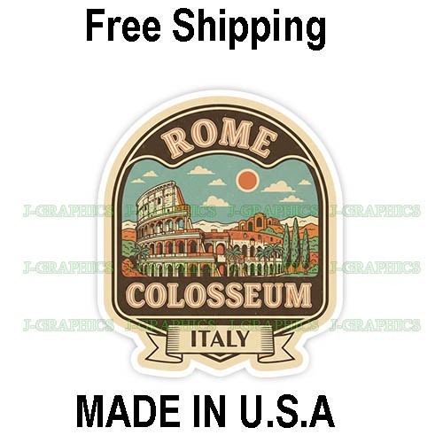 Rome Colosseum Coliseum Italy Sticker Decal E