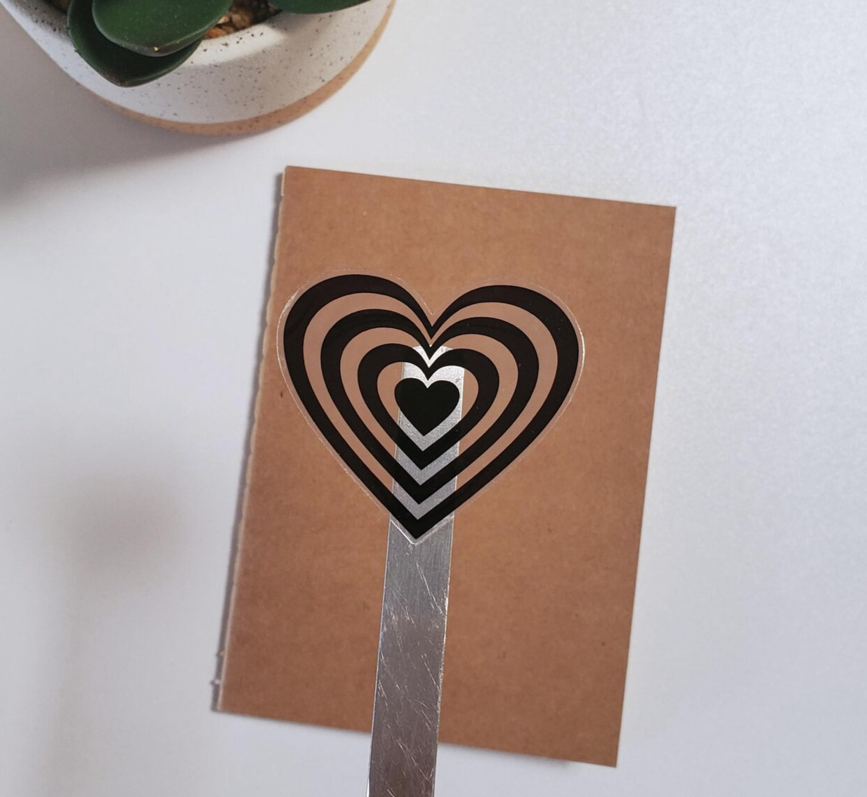 Heart Spiral Sticker | Clear Transparent Vinyl Sticker