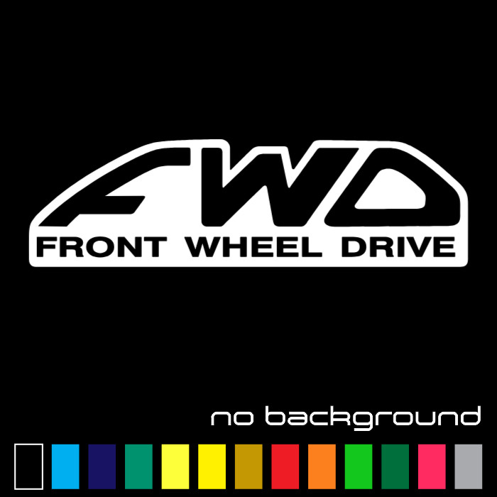 FWD Front Wheel Drive Sticker Vinyl Decal – 4×2 Car Truck SUV Window Bumper