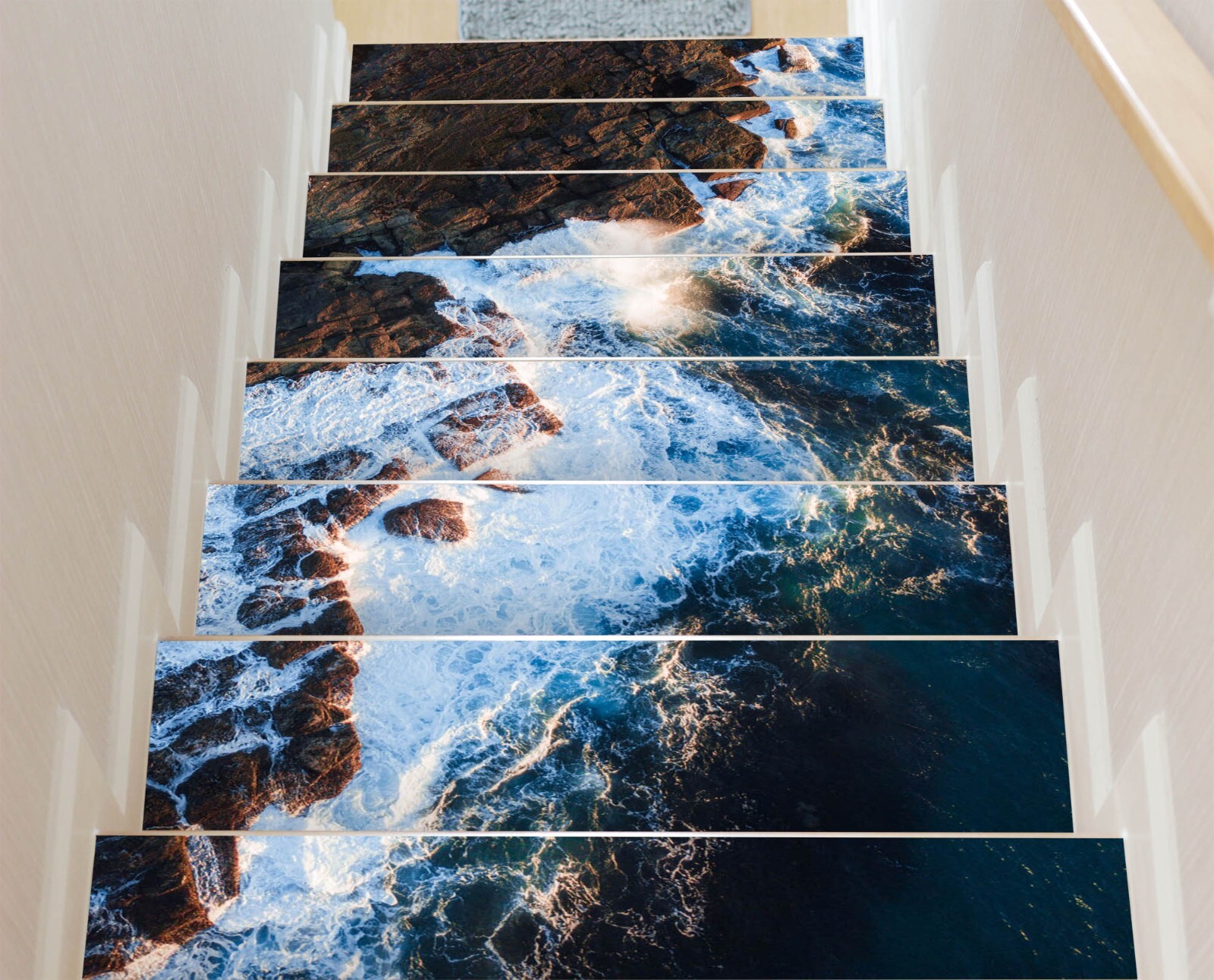 3D Dream Dark Sea U950 Stair Risers Decoration Photo Mural Decal Wallpaper Romy