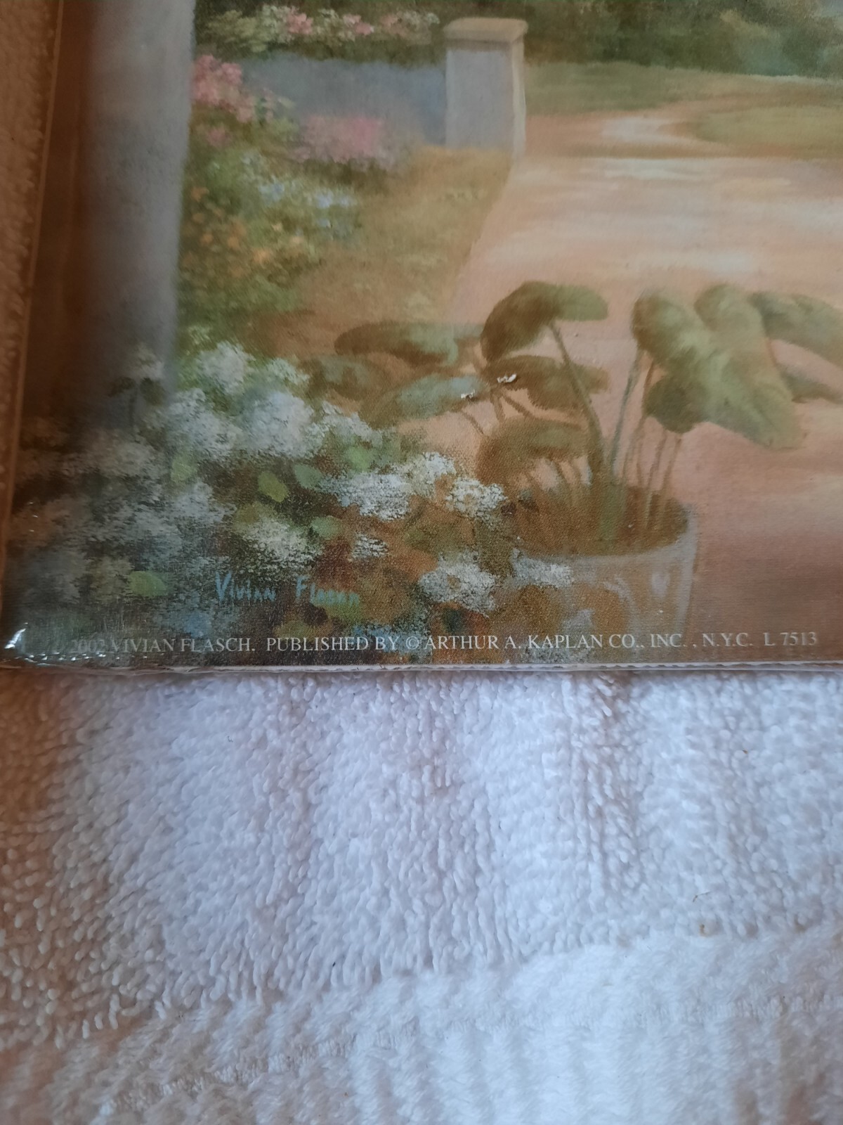Vivian Flasch Print 2002 "Tropical Terrace 1" Home Decor. Art