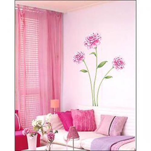 Wall Decals Sticker PINK FLOWER 253-ECO021 "U.S SELLER"
