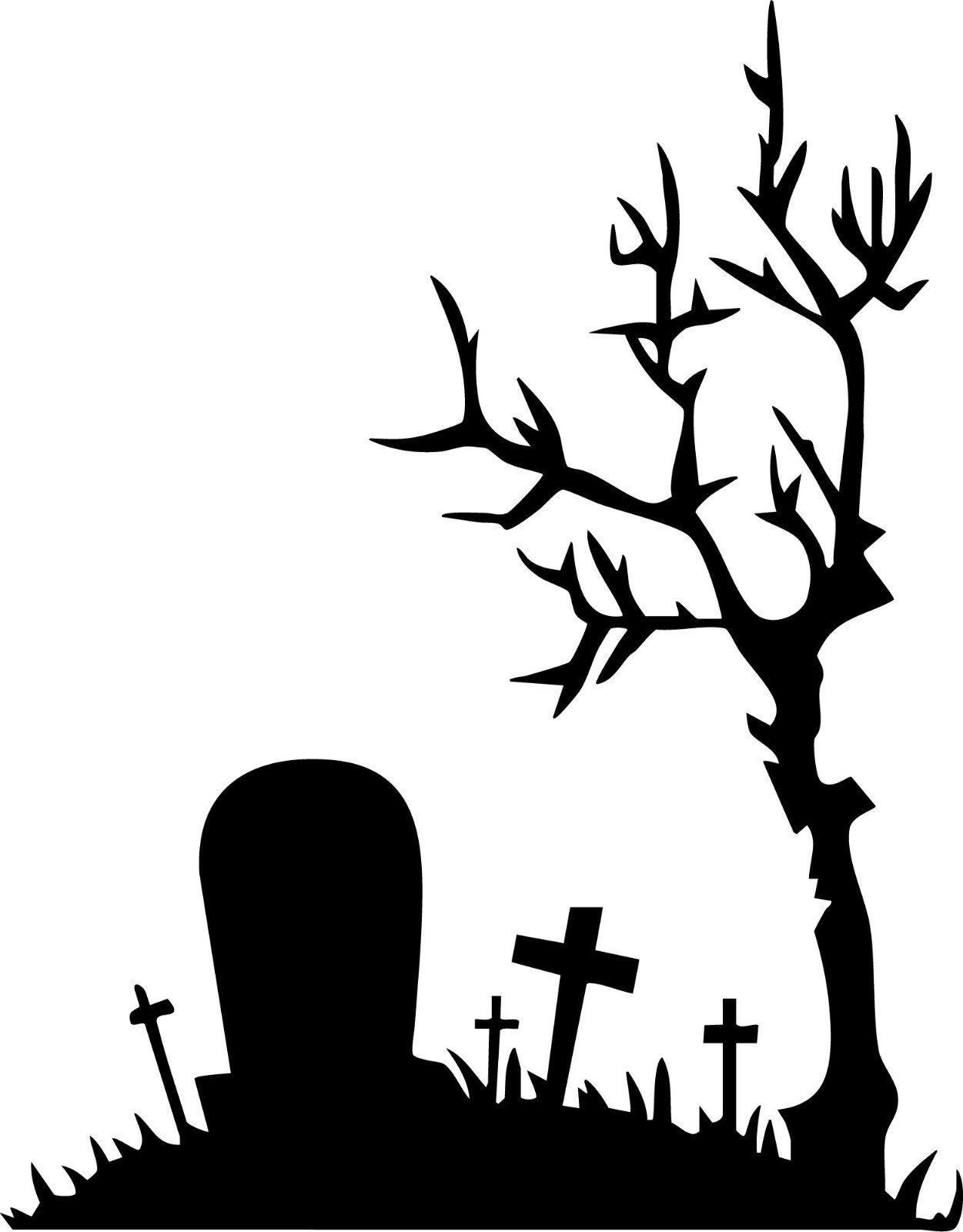 Graveyard scene VINYL DECAL Halloween Horror movie spooky creepy tombstone