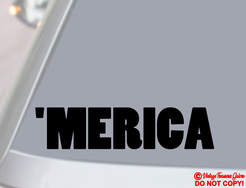 MERICA MURICA AMERICA VINYL DECAL CAR WINDOW BUMPER STICKER FREEDOM LIBERTY JDM