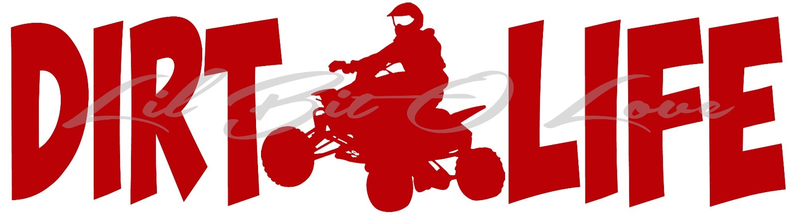 DIRT LIFE QUAD ATV 4 WHEELER RACING VINYL DECAL FREE STYLE VEHICLE CAR STICKER