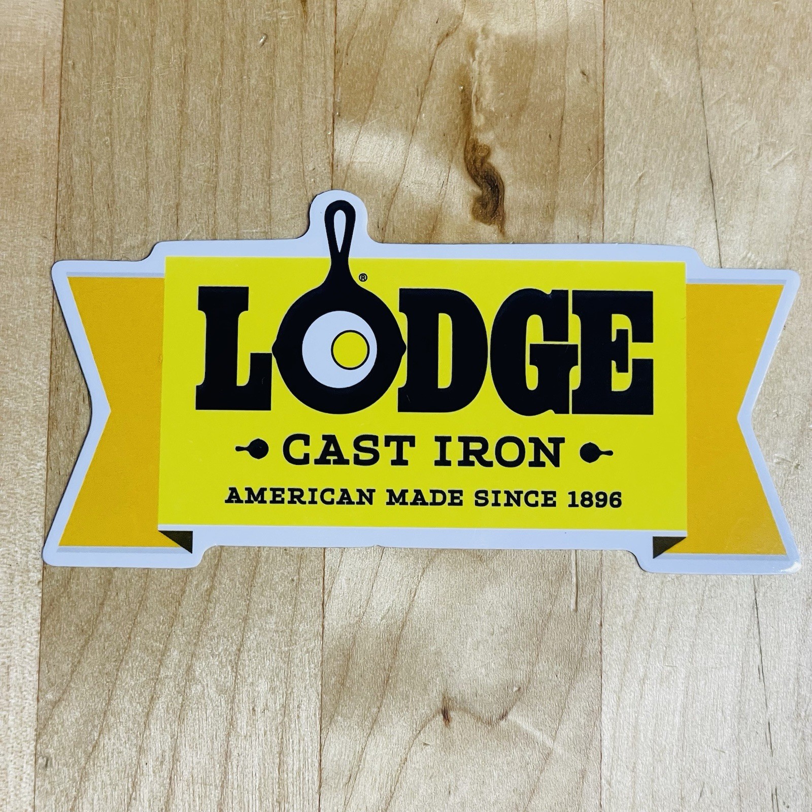 Lodge Cast Iron USA 3.5" Glossy Vinyl Outdoor Sticker Camping Gear Stove Decal