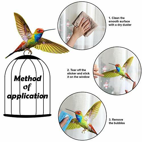 Window Clings Anti Collision Stickers Decor Bird For Sliding Glass Doors 6 Pack