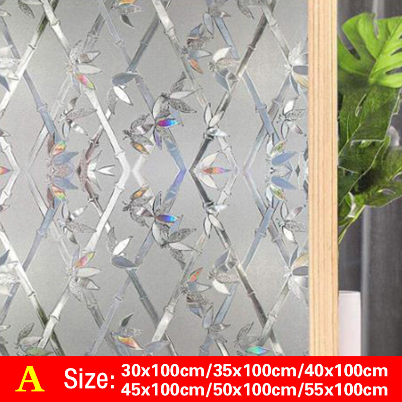 3D Window Films Anti UV Blackout Privacy Bathroom Glass Stickers Home Decor 1PC