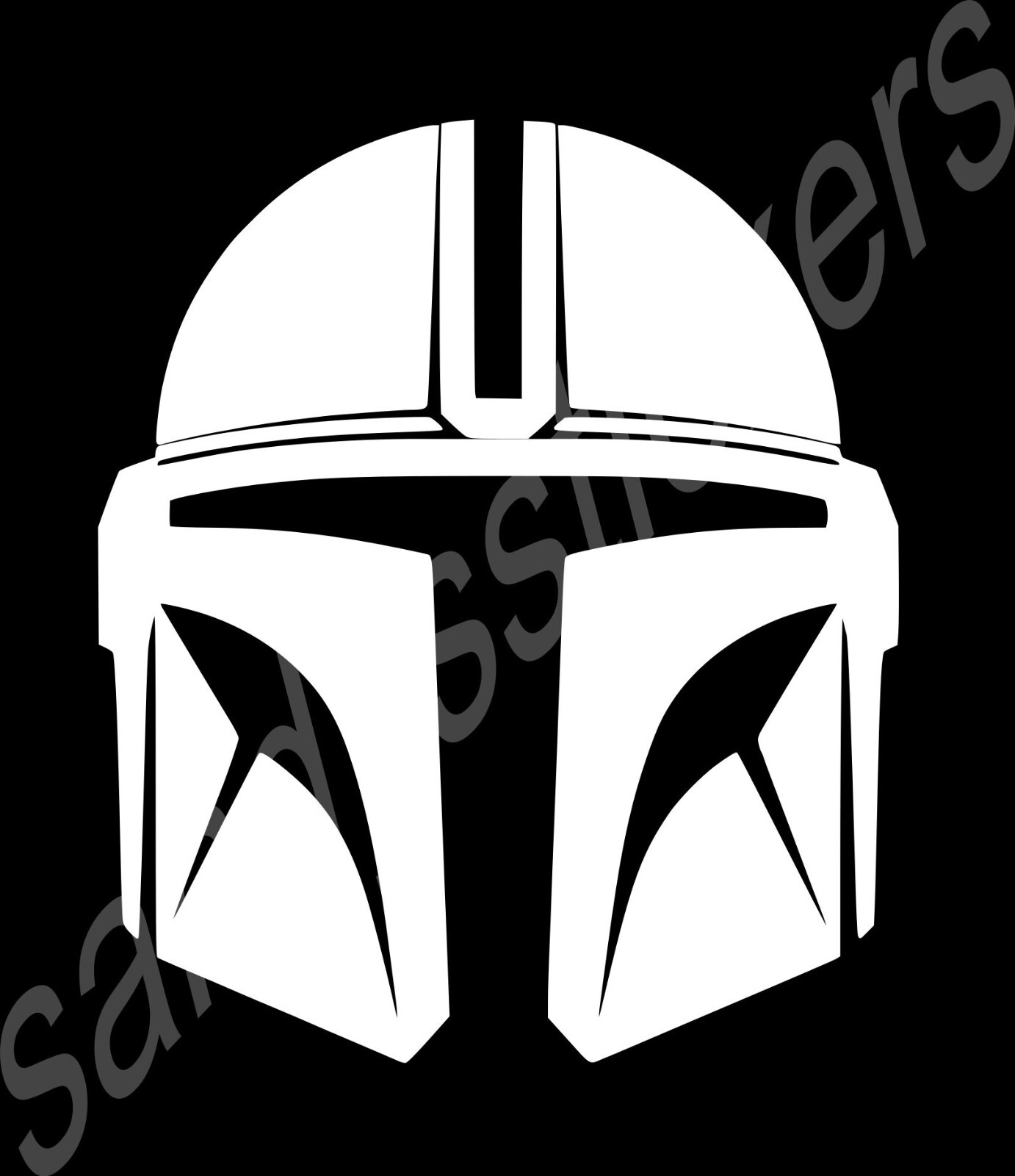 2x Mandalorian Helmet Stickers Vinyl Decals – Star Wars – Car Truck Window – 5"