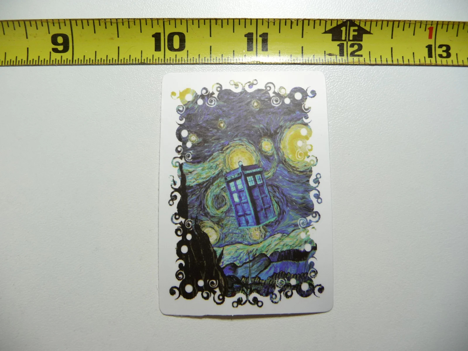VINCENT VAN GOGH PHONE BOOTH STARRY NIGHT SMALL STICKER DECAL CLASSIC ARTIST