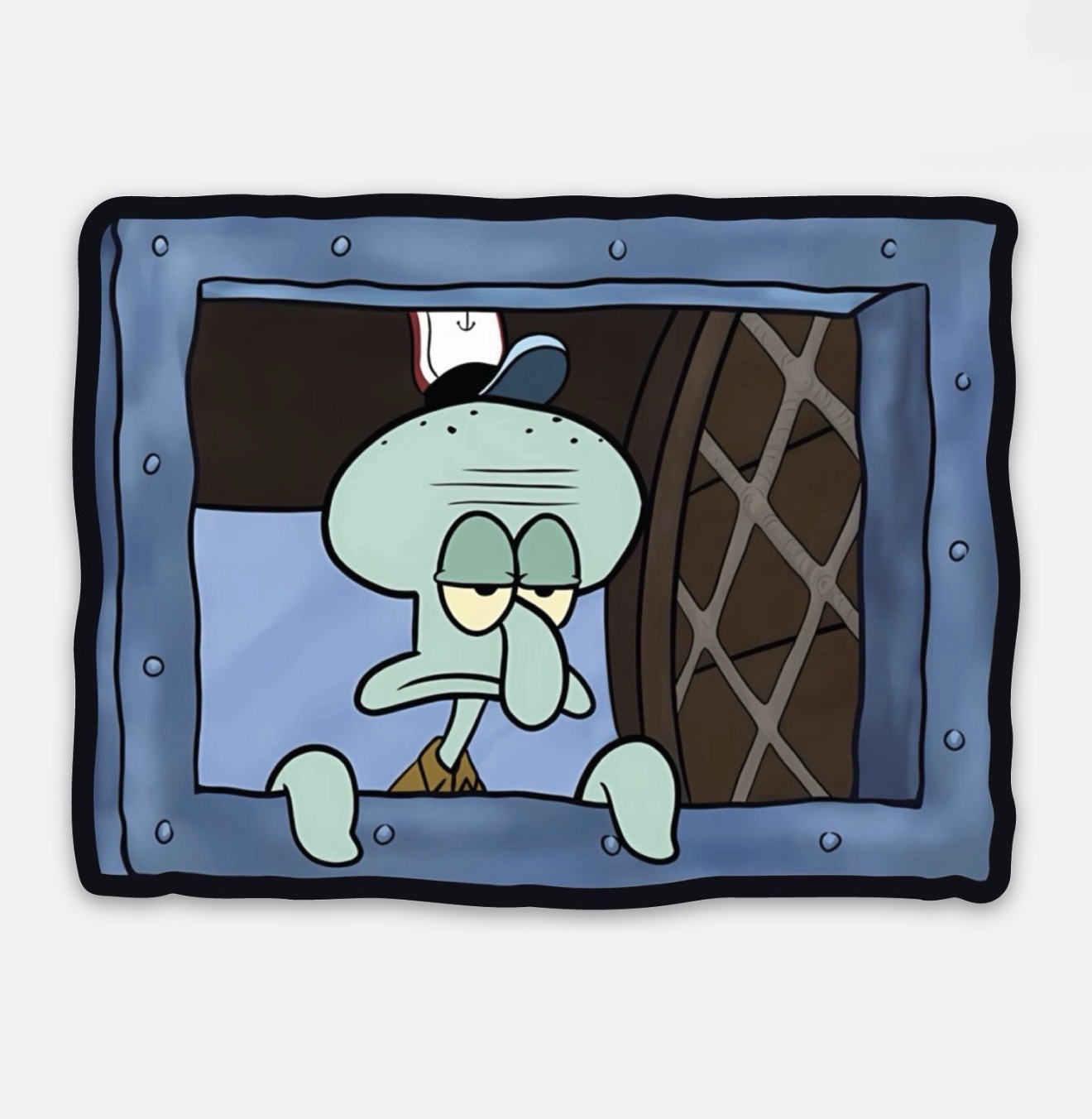 3” Squidward Sticker Spongebob Patrick Decal Matte Finish Dishwasher Safe