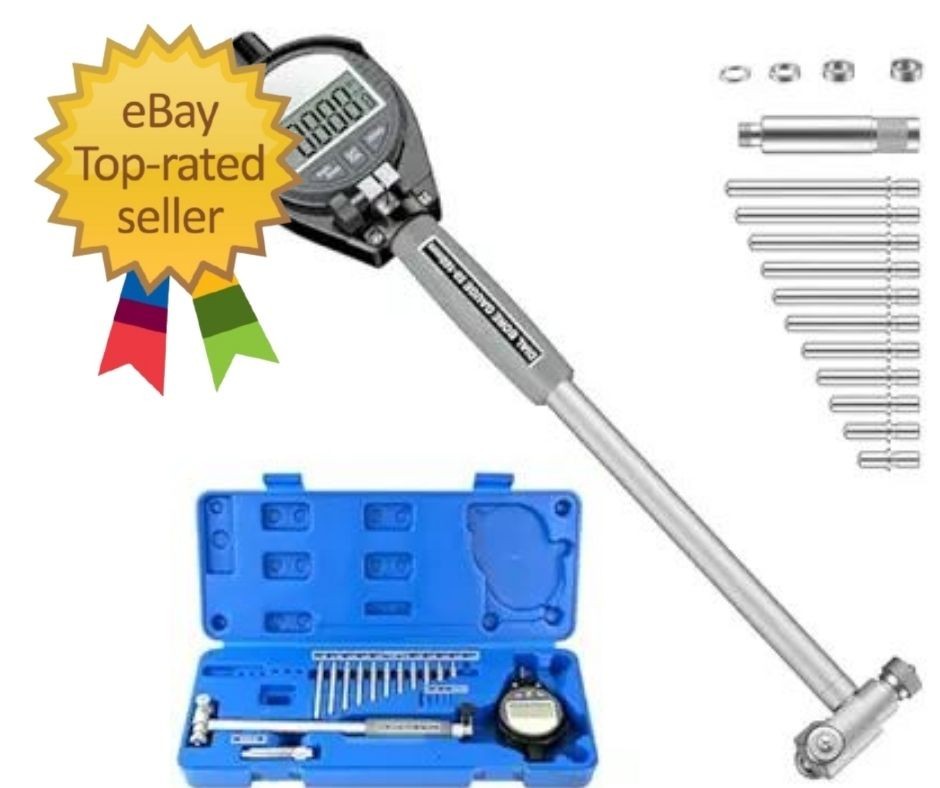 Digital Bore Gauges Set, Cylinder Bore Gauge with LCD Digital Dial Indicator, 2"