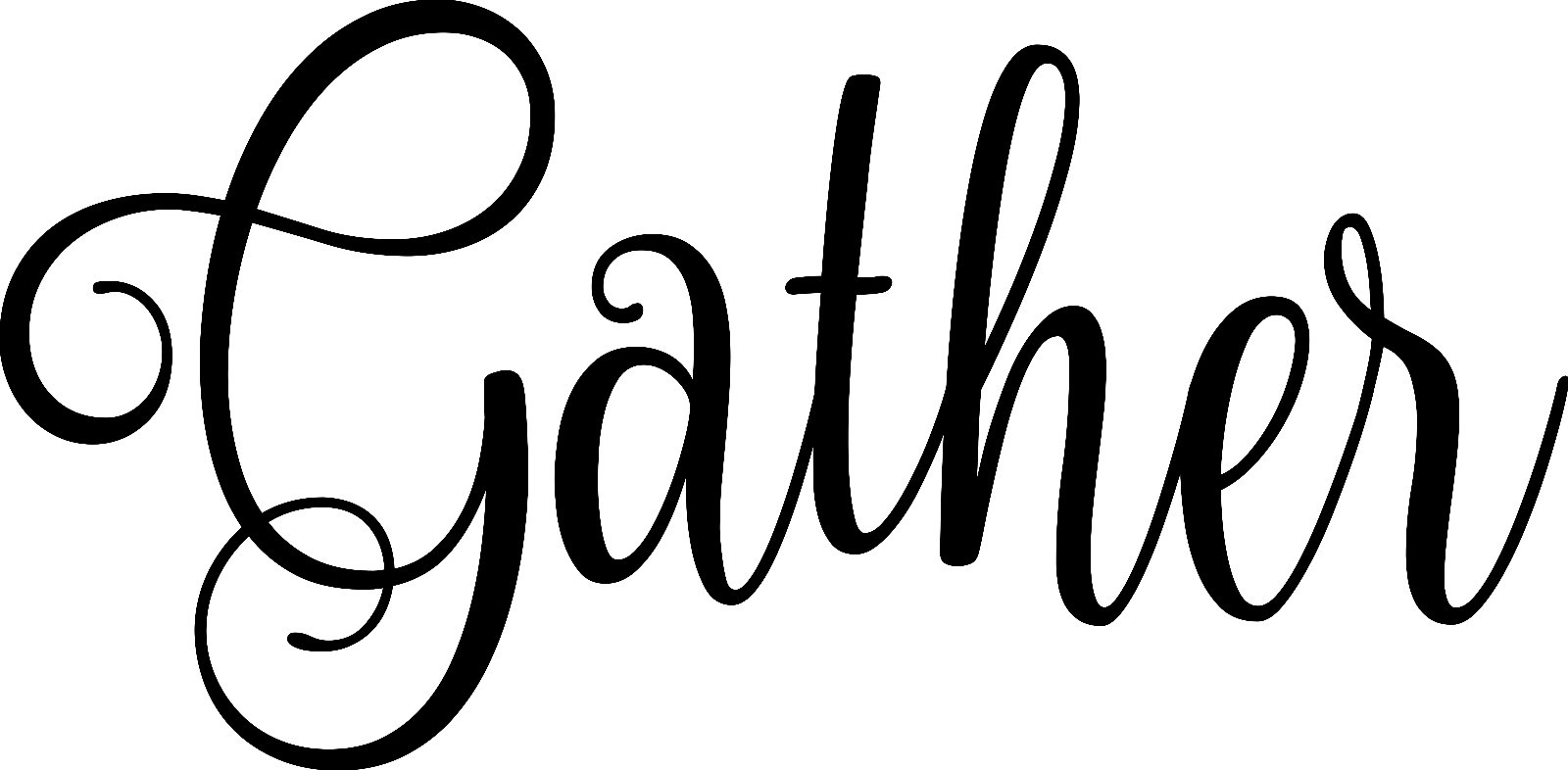 GATHER Vinyl Decal Sticker – Dining Room Home Wall Decor Kitchen Family Love