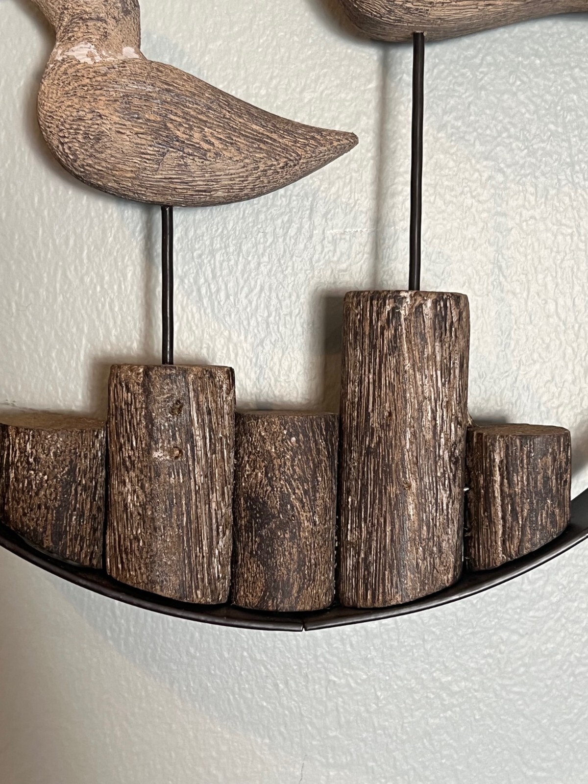 Birds Round Wood Wall Decor Hanging Decoration Mother's Day Unique Gift Idea