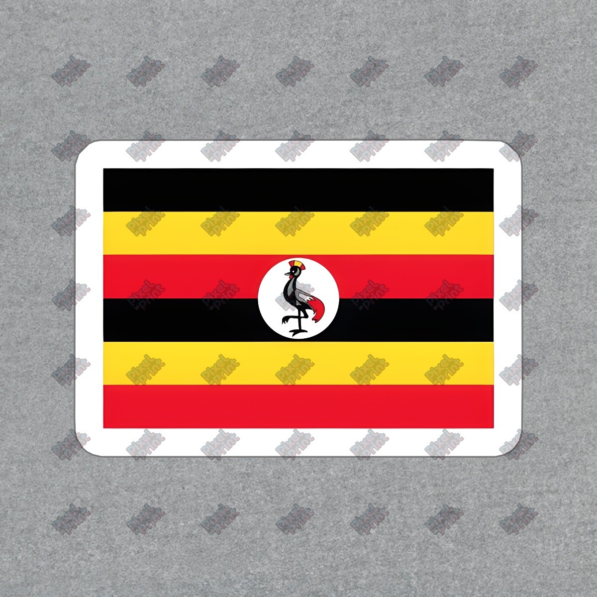 Uganda Flag Vinyl Sticker Decal Perfect for Home Decor, Laptops, #638436
