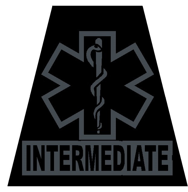 Reflective subdued Black EMT PARAMEDIC AEMT Tetrahedron Helmet Decal You Pick