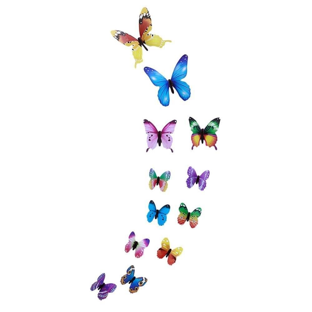 3D Stickers Three-dimensional Luminous Simulation Butterfly Luminous Sticker/PVC