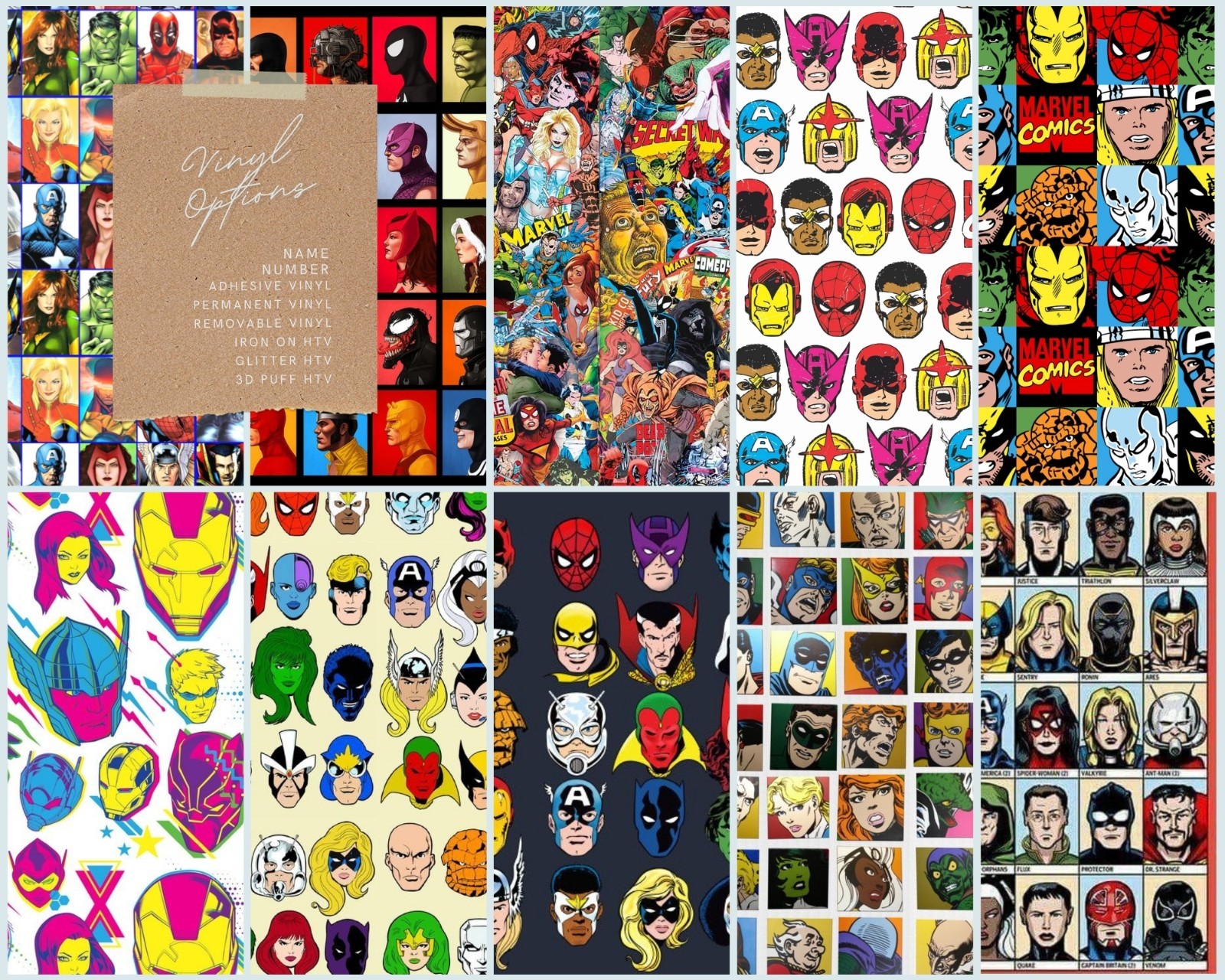 Marvel Comics Super Hero Cricut Vinyl Sticker Waterproof Outdoor Permanent Vinyl