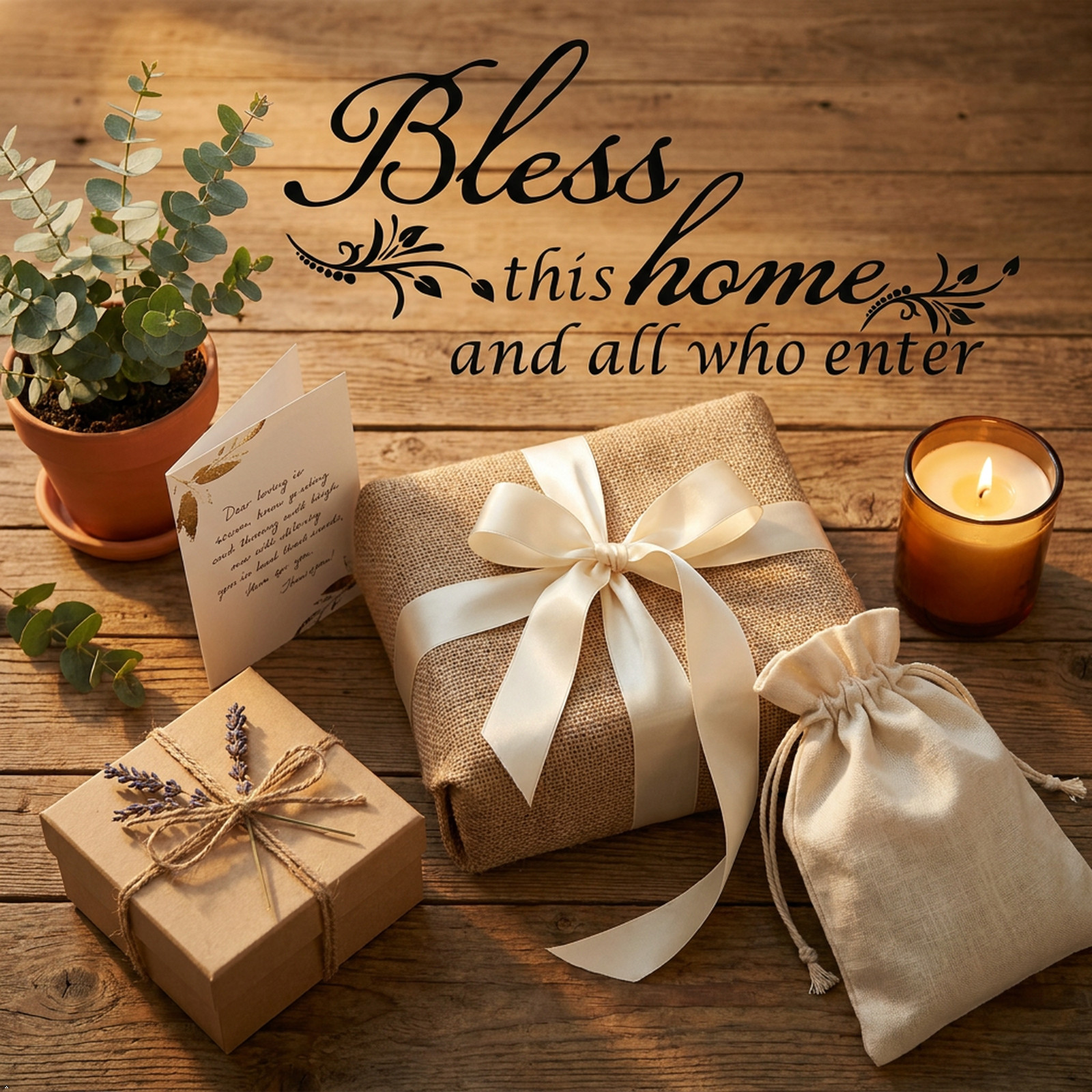 Bless This Home and All who Enter Vinyl Wall Decal Entryway Living Bible Verse