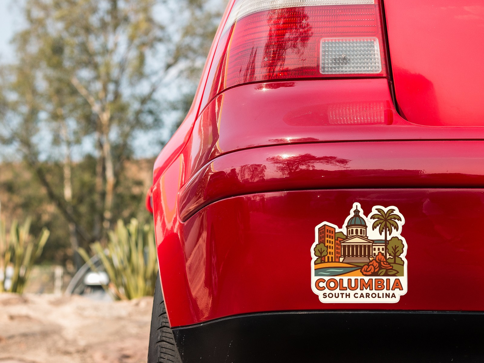 Columbia South Carolina Sticker Decal Vinyl Die-Cut City Skyline Landmark Design