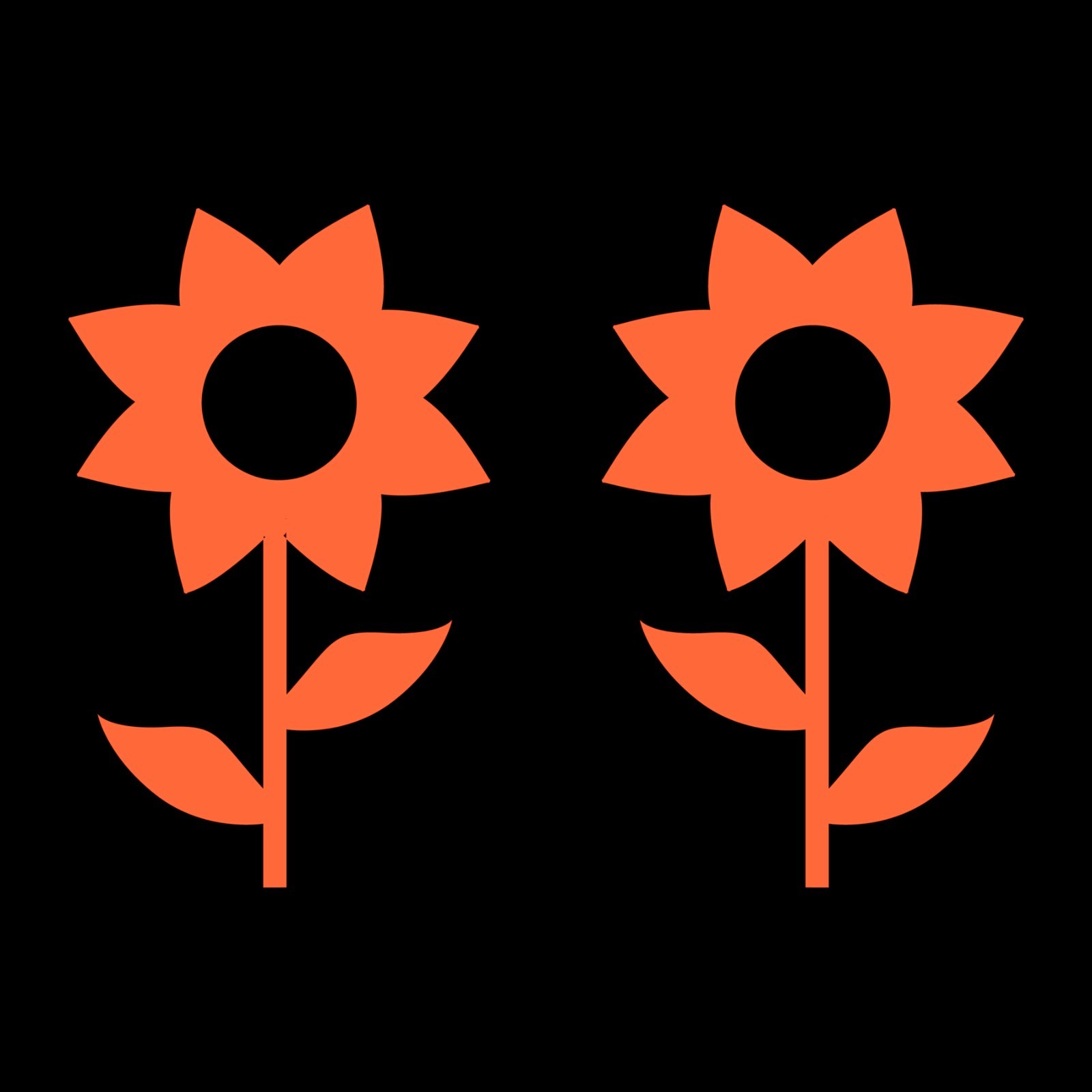 Flowers Stickers Simple Flowers Decals