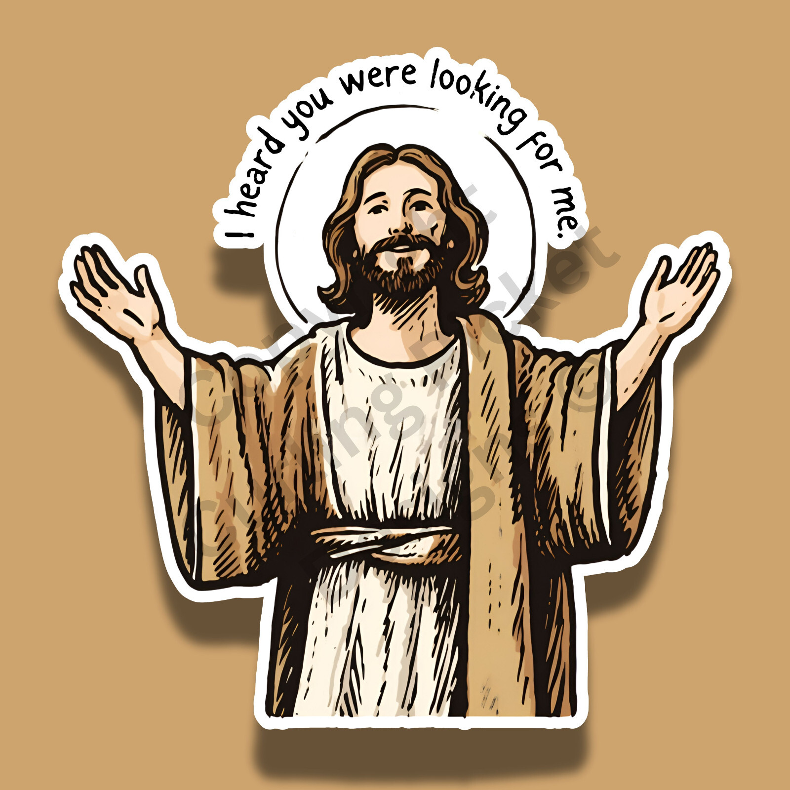 Looking for Jesus Christian Faith Spiritual Inspirational 3" Vinyl Sticker