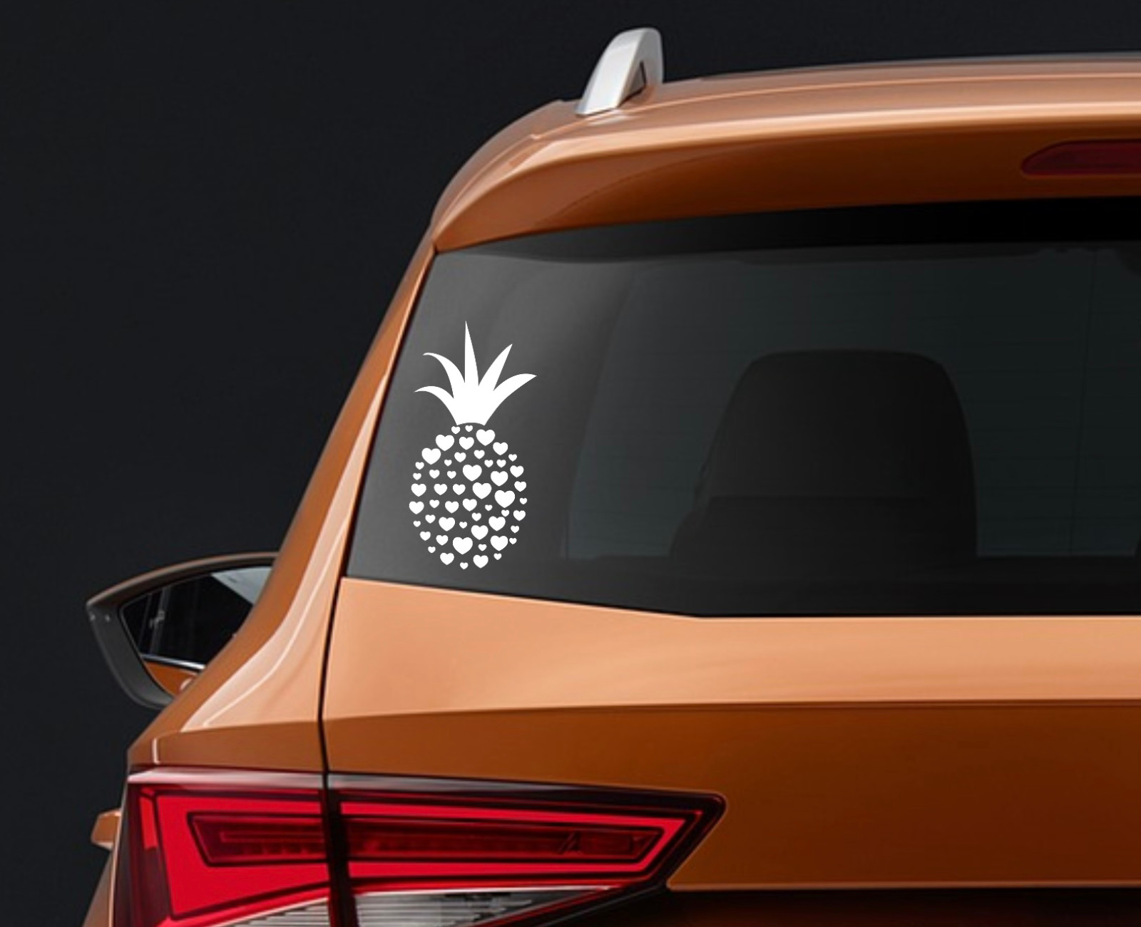 Decal Vinyl Car Truck Sticker Pineapple Love Hearts – You Pick Size & Color