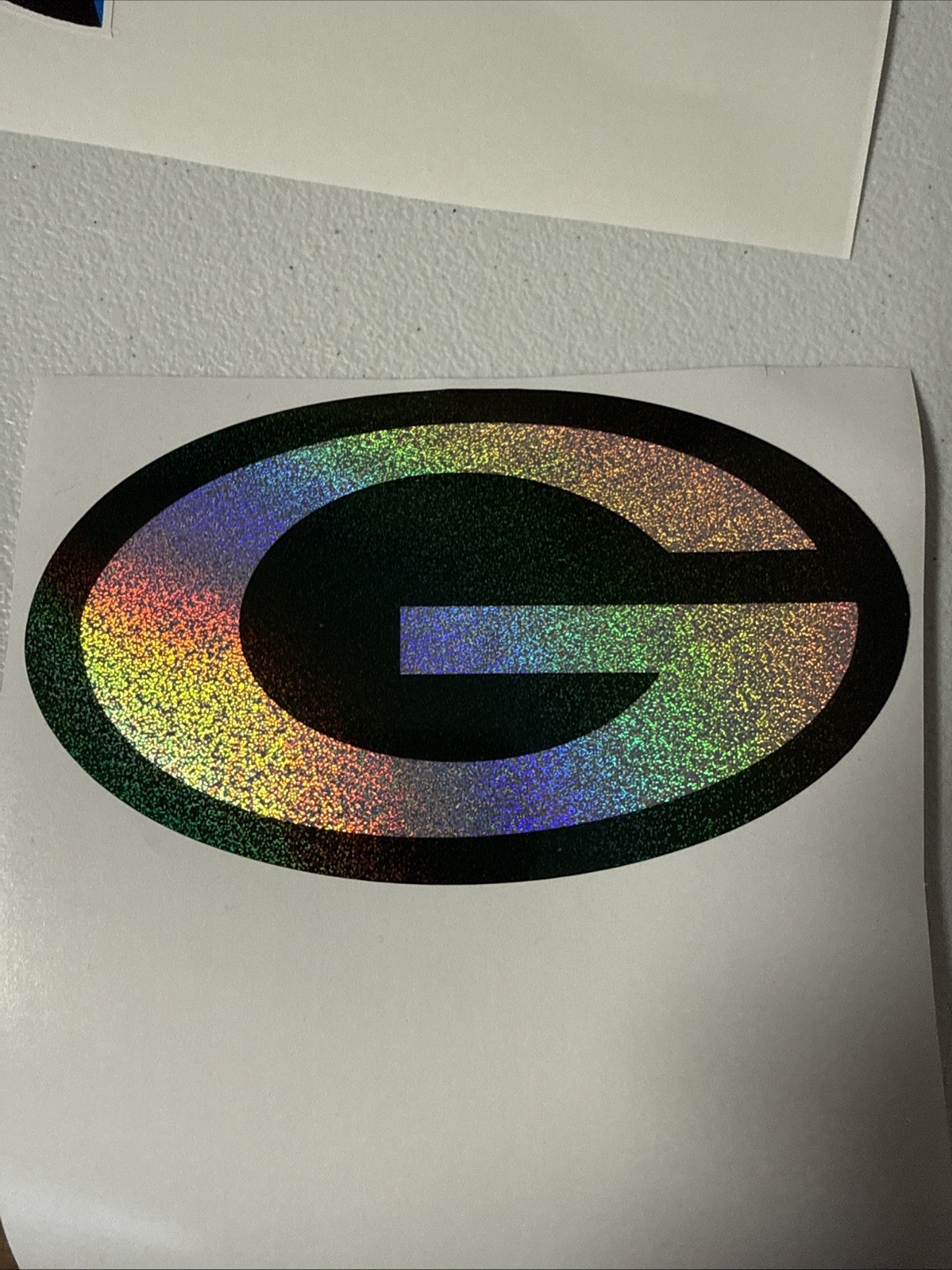 Green Bay Packers Holographic Tiny Sparkle Vinyl Decal