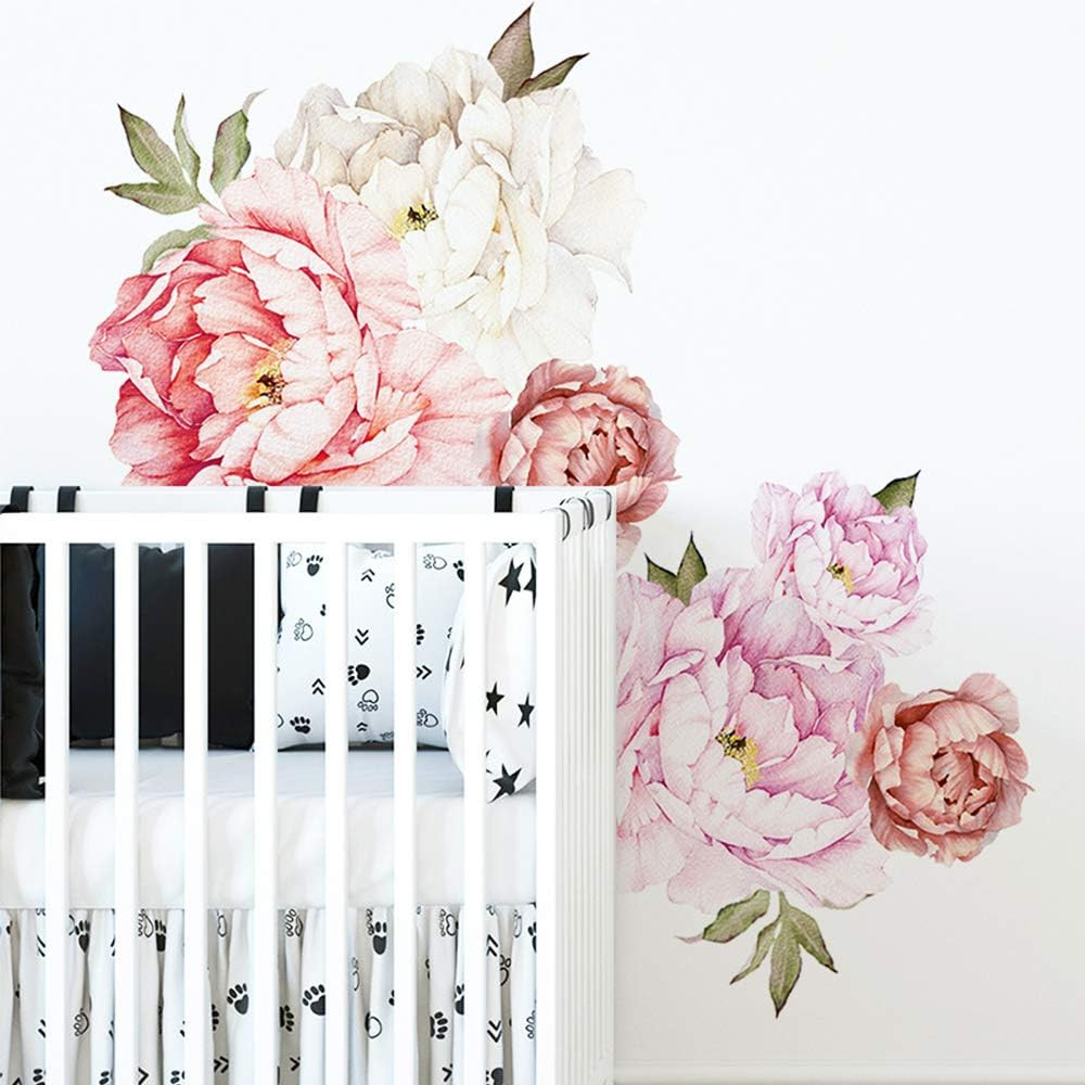 Nother Peonies Wall Decals Peony Floral Wall Decal Rose Bouquet Flowers Peel and