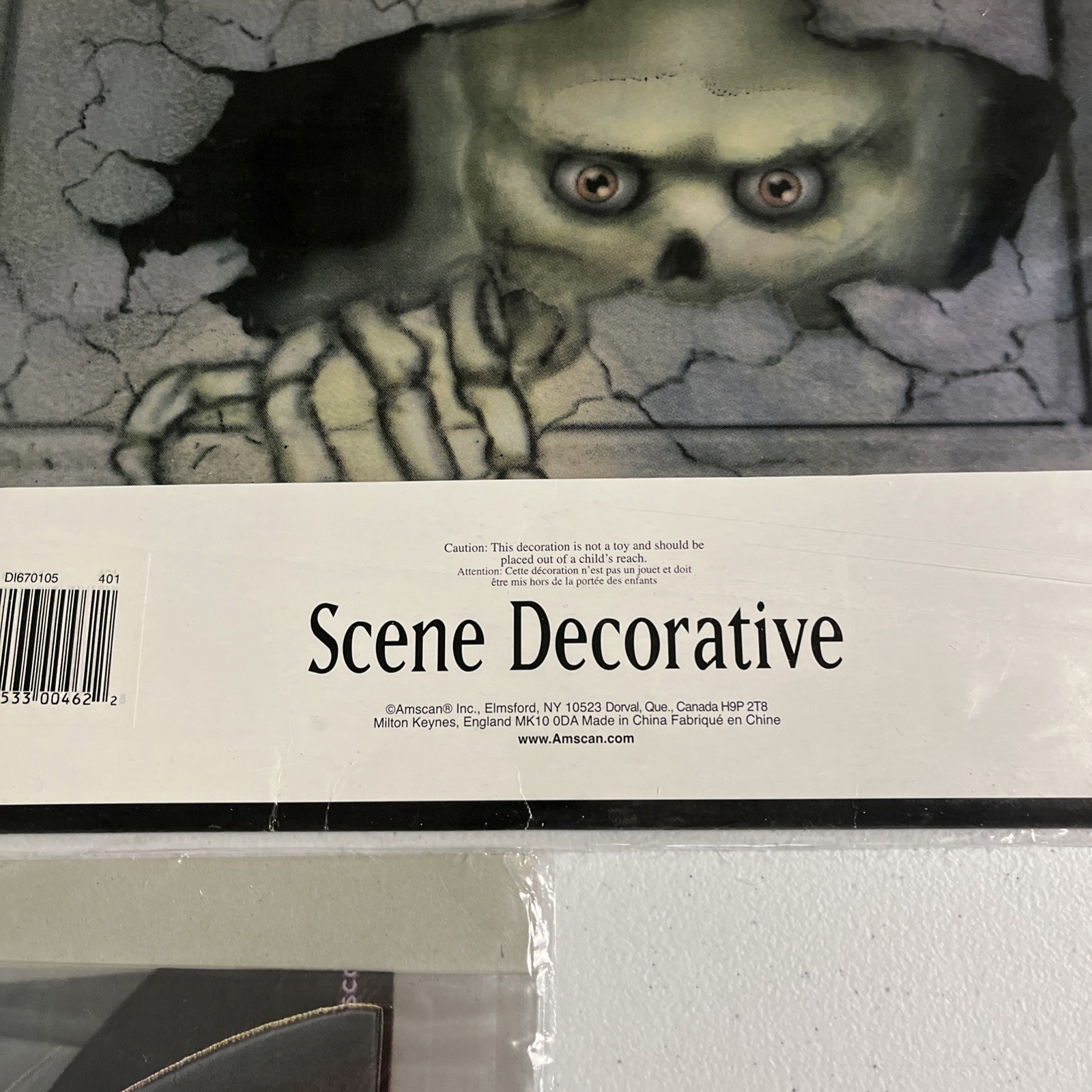 Vintage Amscan Scene Setter Set Tombstone Terror Coffin Grave Room & Border NIP