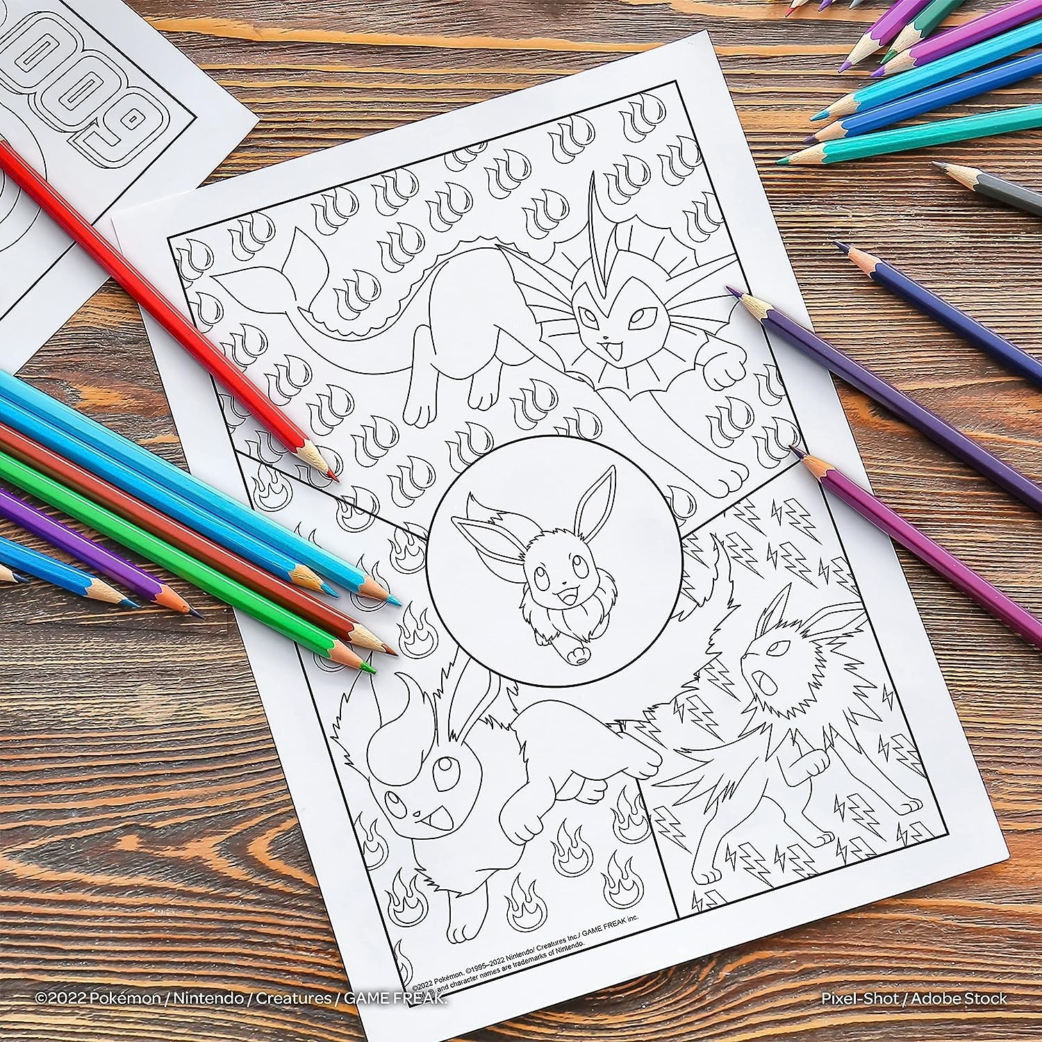 Bendon Pokemon Advanced Coloring & Sticker Activity Set with Door Hanger