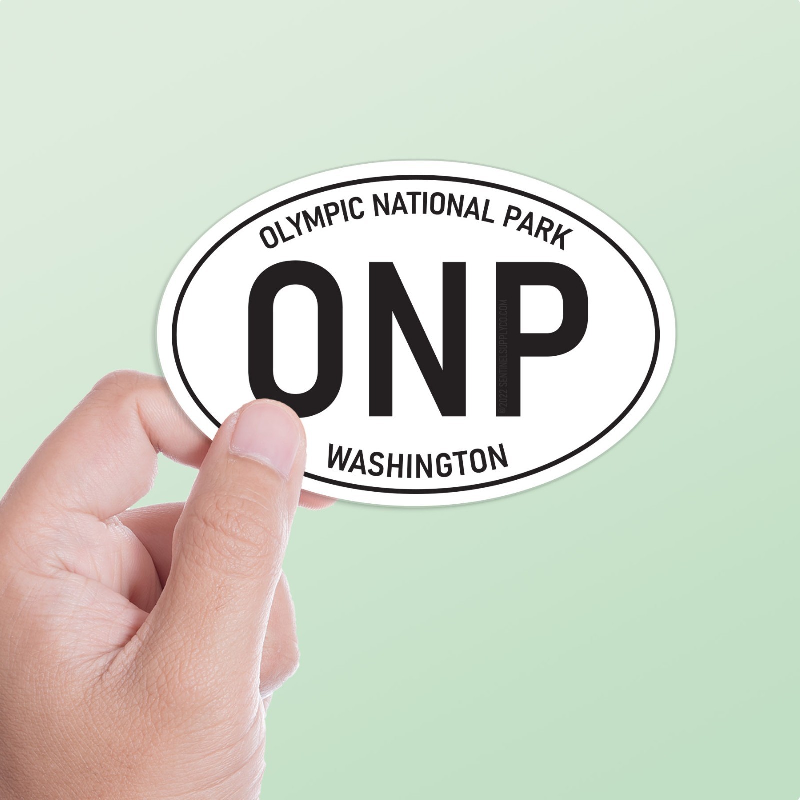 Olympic National Park Washington White Oval Sticker