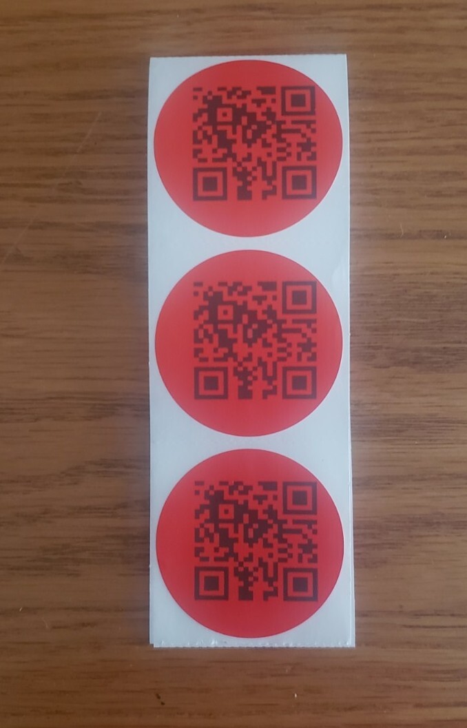 25 Red Rick Roll Joke Video QR Code Labels/Stickers