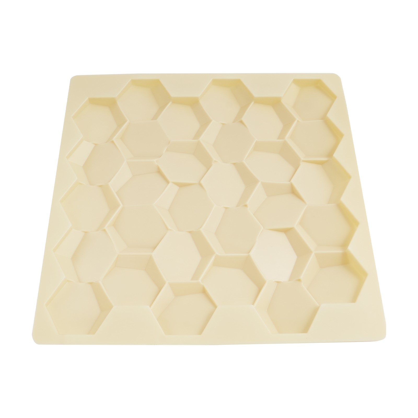 Beige 21.3" x 21.3" 3D Honeycomb Tile Brick Wall Sticker Waterproof Wall Panels