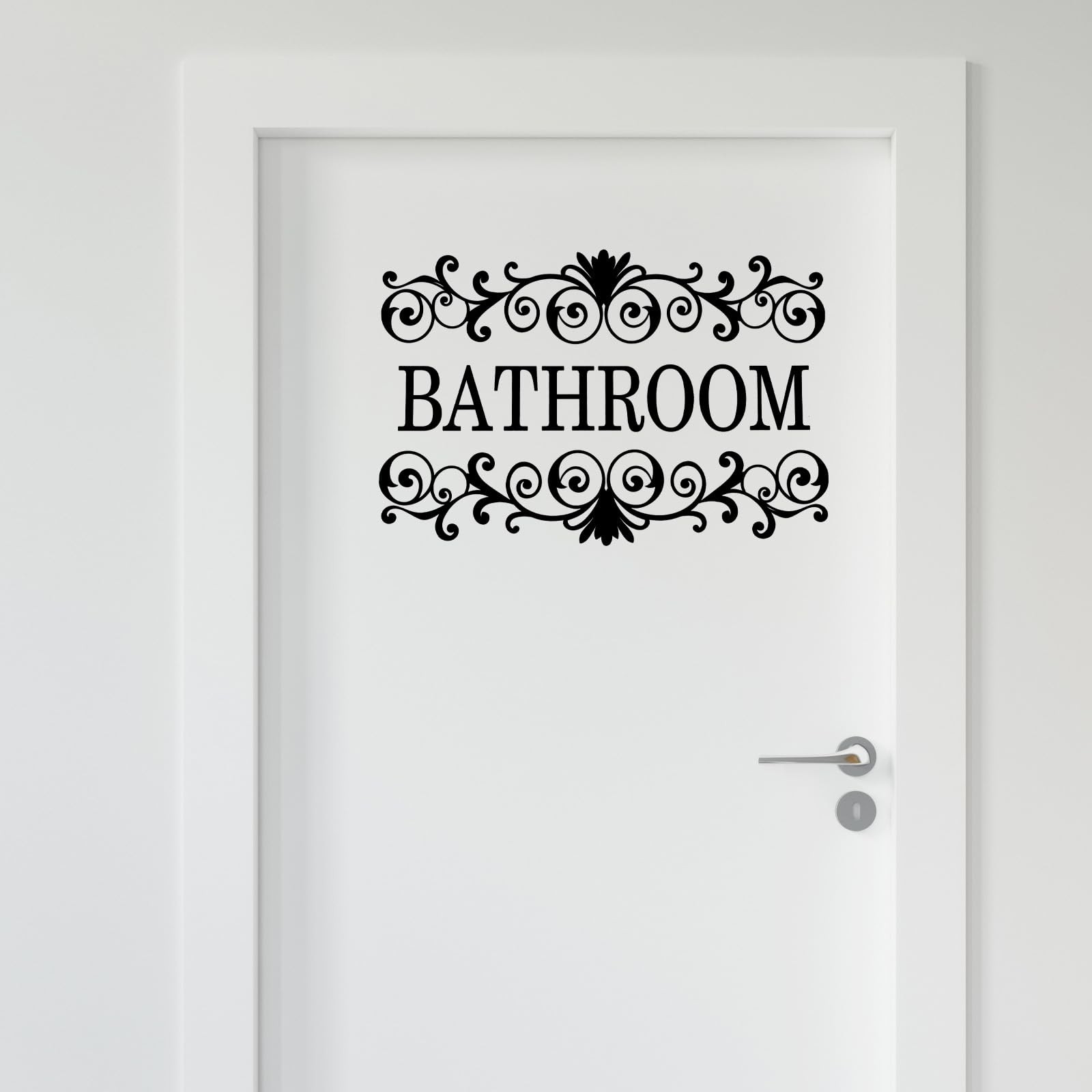 2 Pcs Black Vine Bathroom Wall Decals, Vinyl Bathroom Wall Stickers Wall Art …