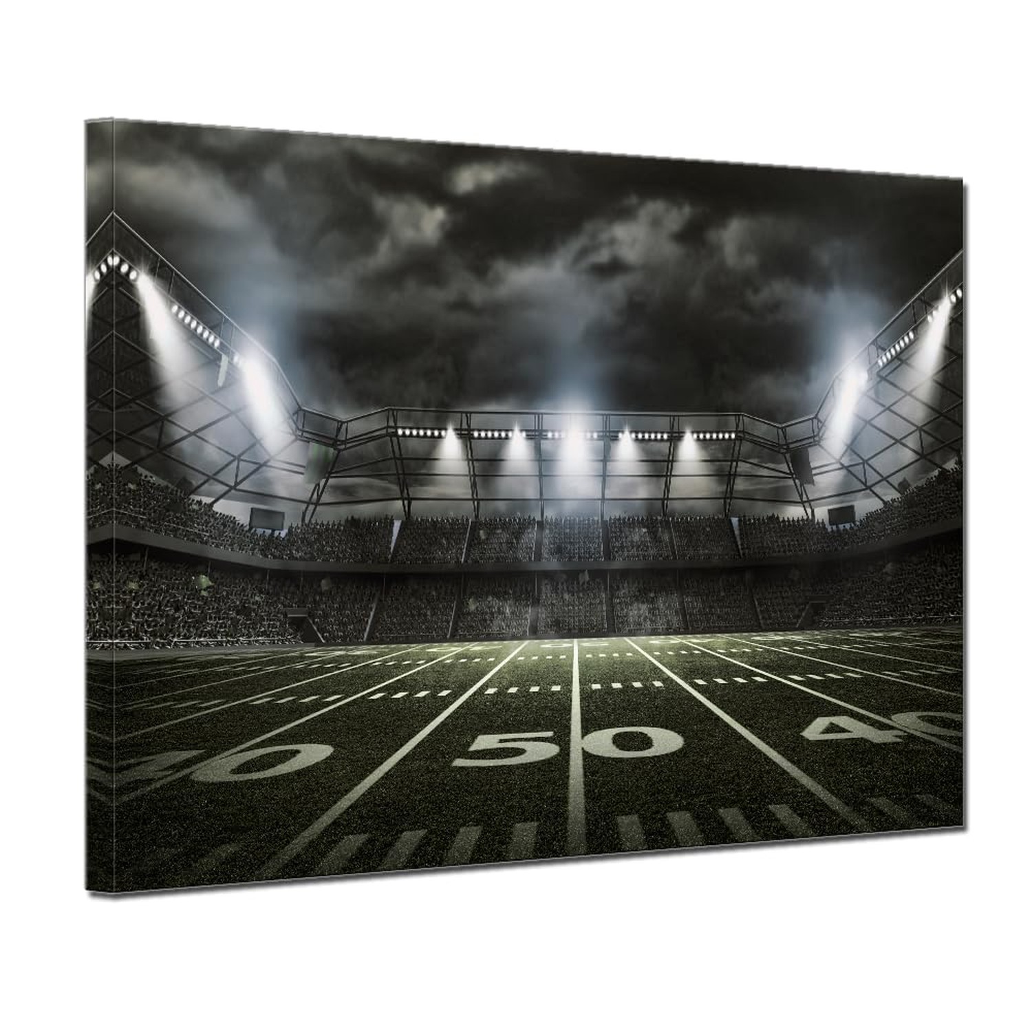 American Football Stadium Canvas Wall Art for Boys Room Gym Decor Large Sport…