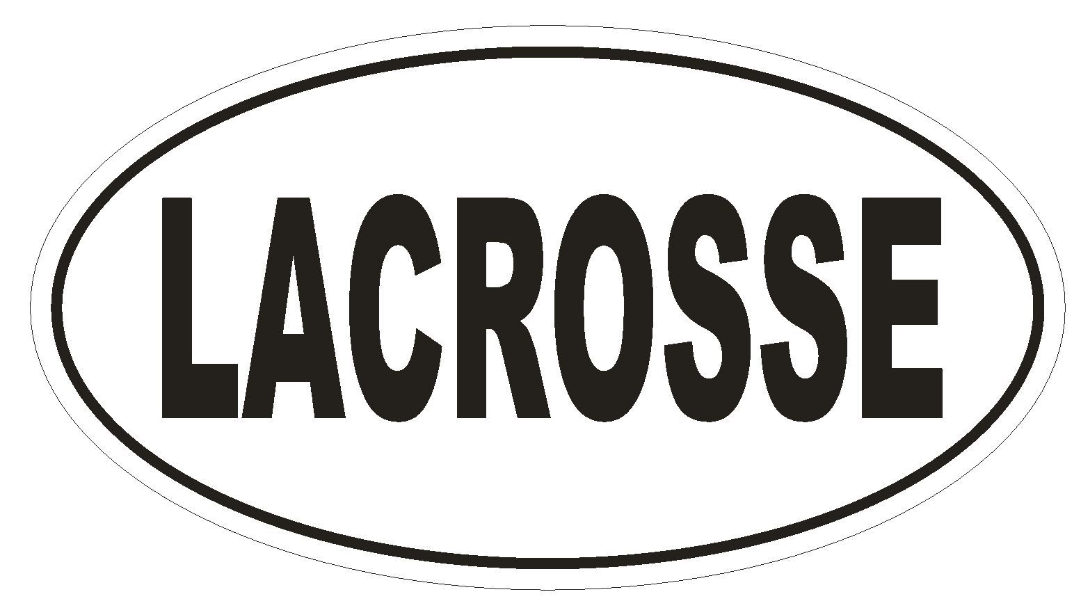 LACROSSE Oval Bumper Sticker or Helmet Sticker D2007 Euro Oval