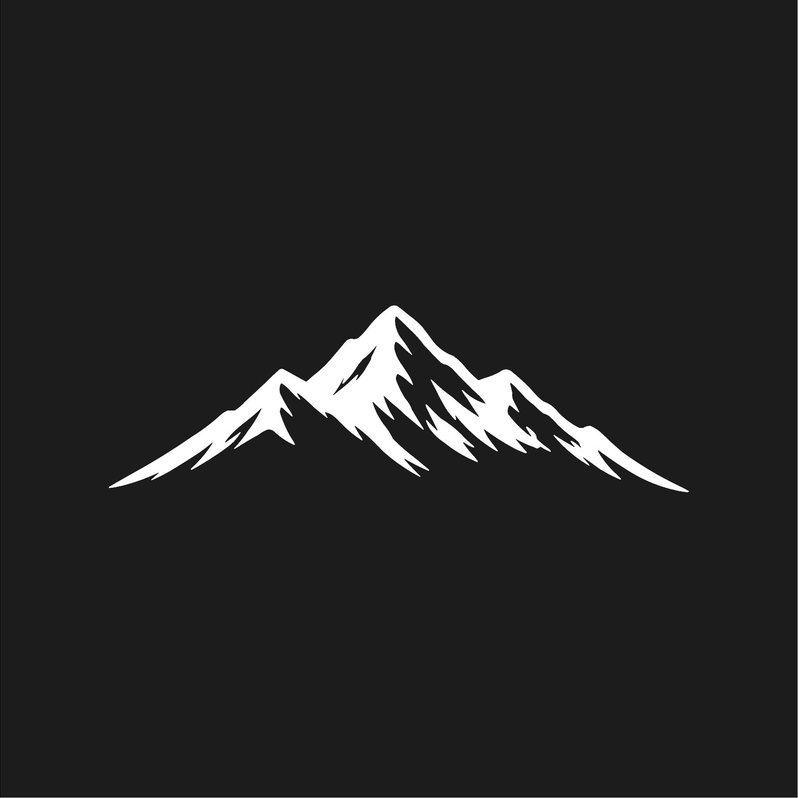 Mountain Range Vinyl decal Landscape mountains top Sticker