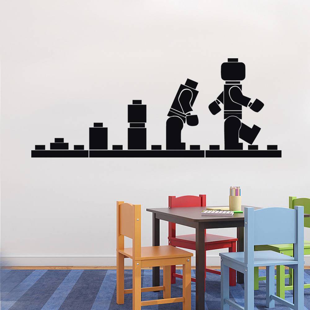 LEGO EVOLUTION Kids Wall Decal Sticker Decor Bedroom Game Room 20" W X 12" H