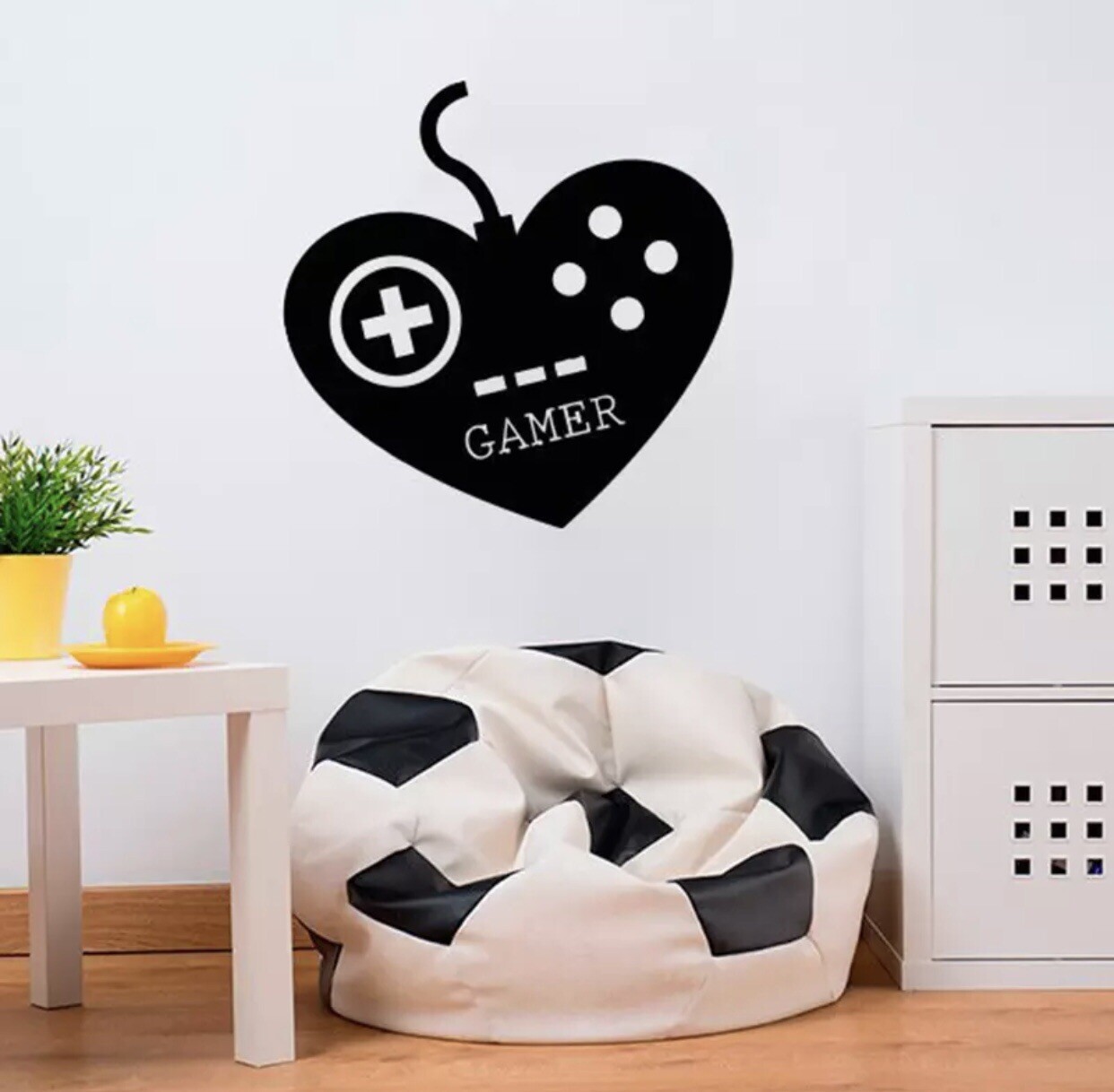 Gamer Heart Video Game Controller Wall Decal Door Sticker Black Friday Sale