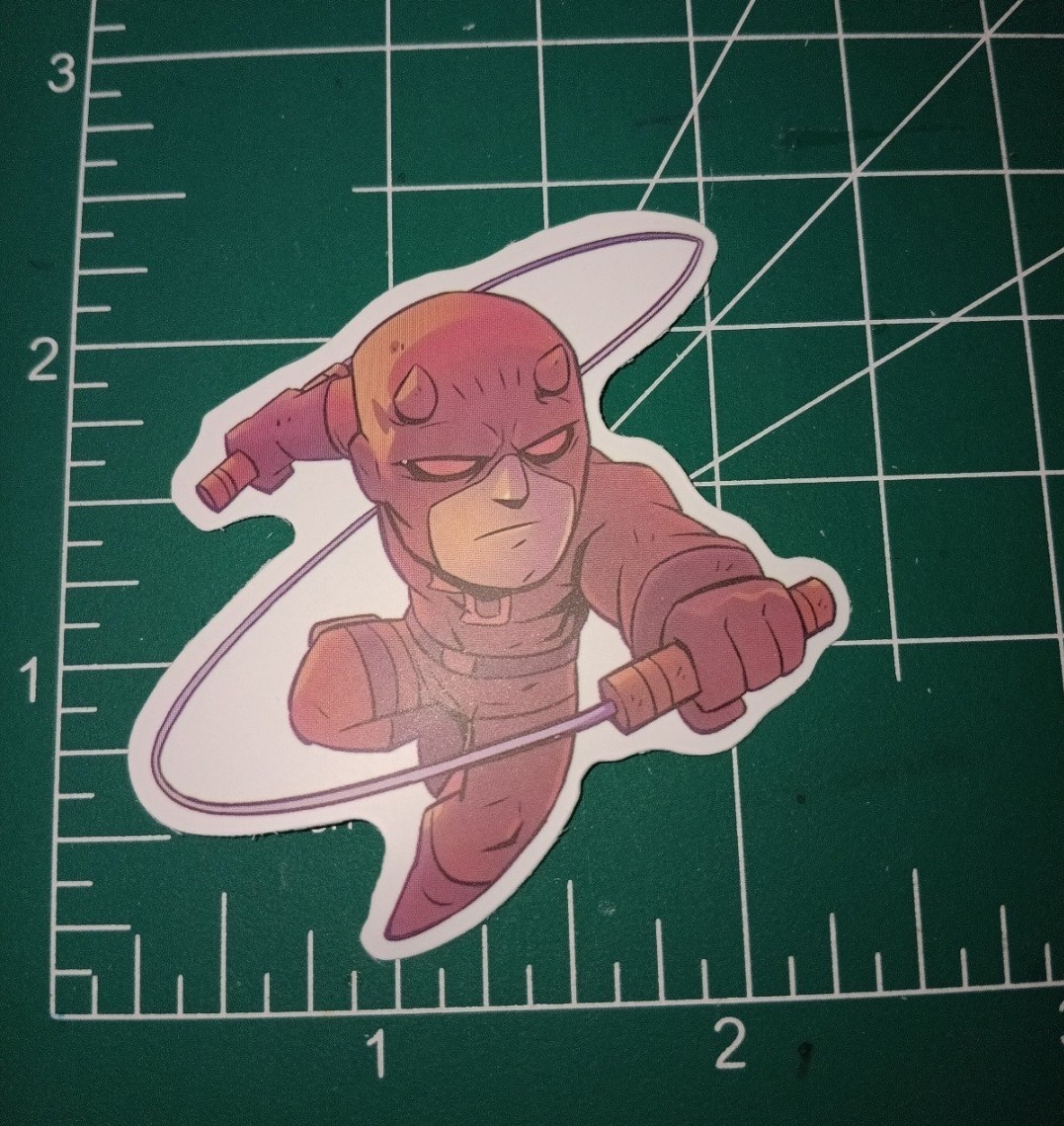 MARVELS X DAREDEVIL STICKER X 3X2 INCHES STICKER X DIE-CUT MATTE STICKER X