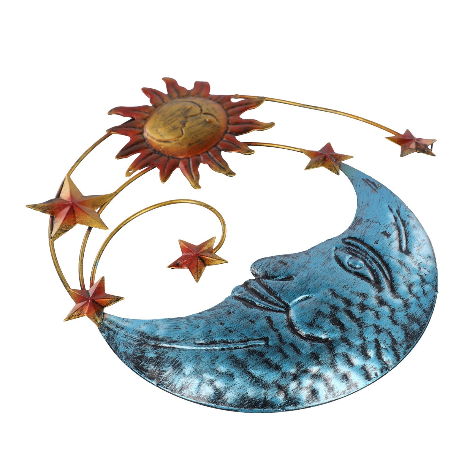 Distinctive Design Sun Moon Star Wall Art Decor Metallic Elegance for Your Home