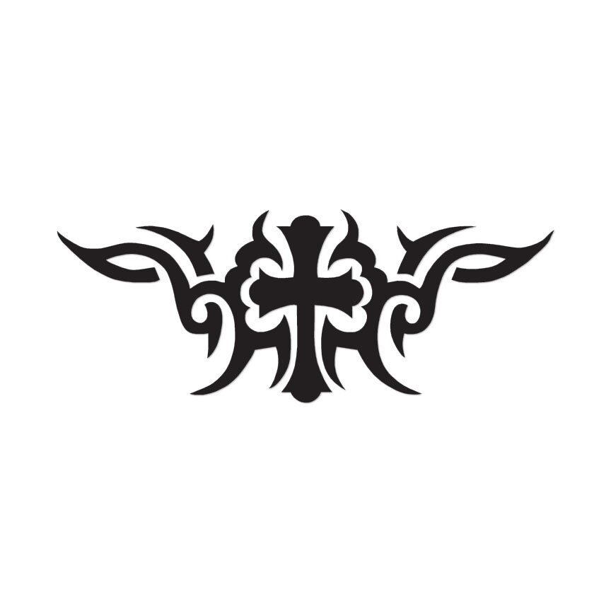 Tribal Cross – Vinyl Decal Sticker – Multiple Colors & Sizes – ebn3160