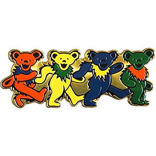 GRATEFUL DEAD – DANCING BEARS – METALLIC STICKER – 4.5 x 2 – BRAND NEW 8078