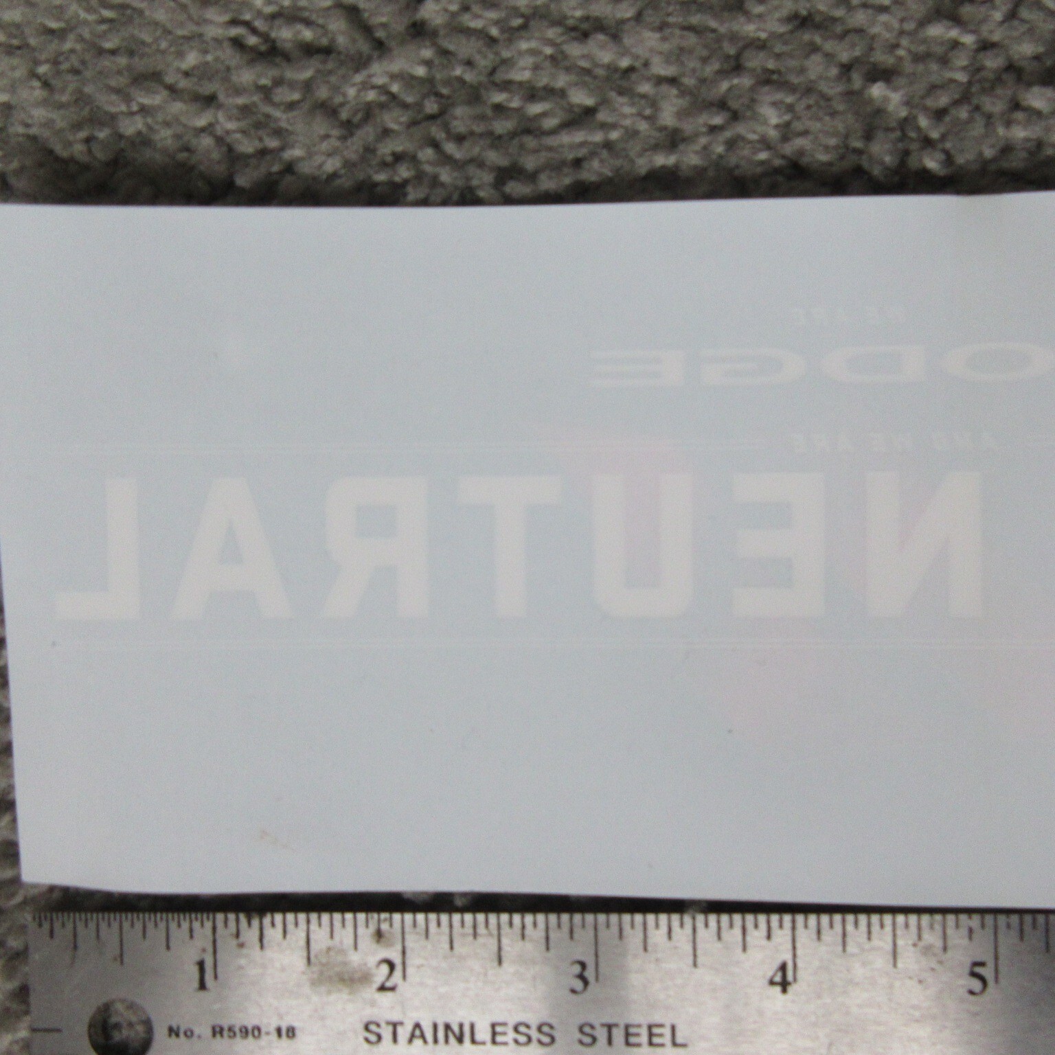 NEW 5" DODGE NEVER NEUTRAL WINDOW STICKER LOT X5