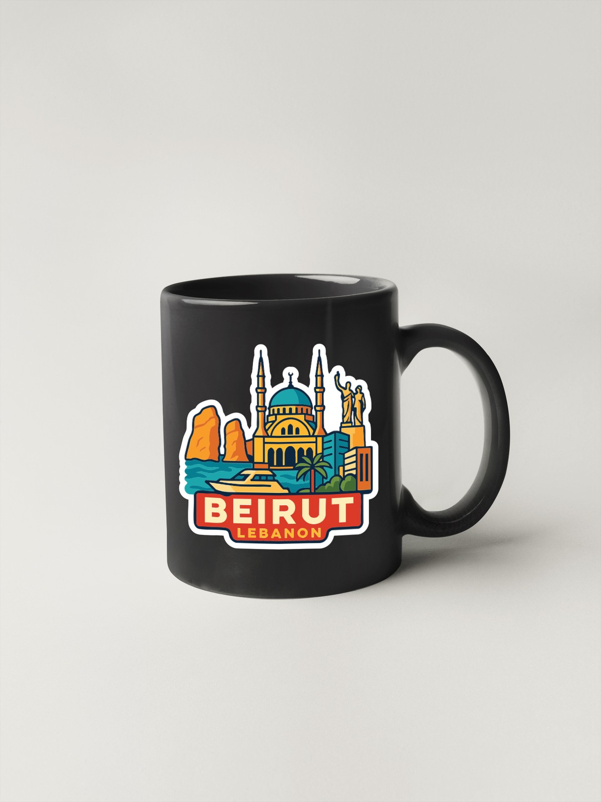 Beirut Lebanon Sticker Decal Vinyl Die-Cut City Skyline Landmark Design