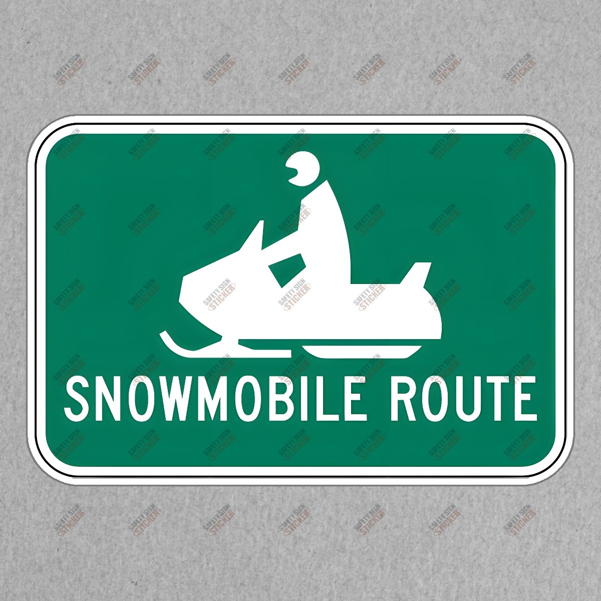 Safety Snowmobile Route Sign Sticker Essential for Winter Safety and #293293