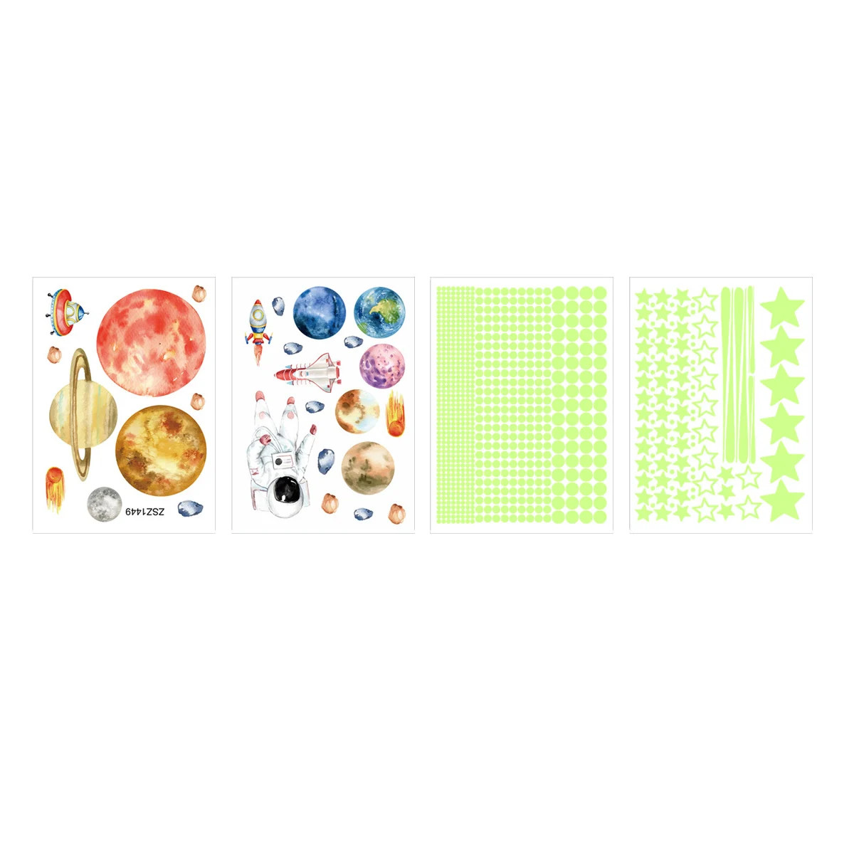849Pcs Glow in The Dark Stars Wall Stickers Glowing Stars for Ceiling Luminous