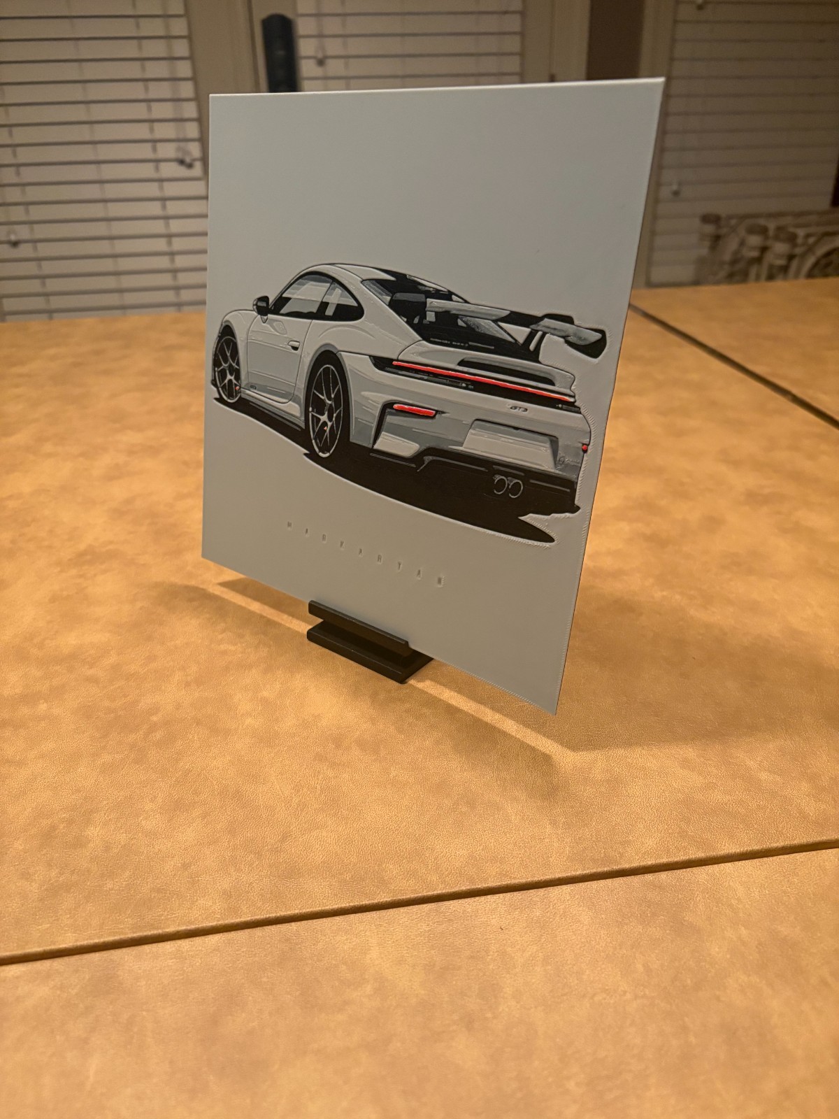 3D Printed Image Display- Porsche 911 GT3 RS